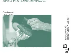 Cartell de l'exposició "Vítor Mejuto. Breu Història Manual"