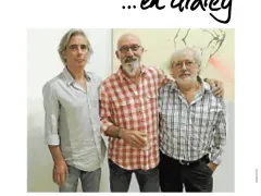 Cartell de l'exposició "Llorenç Miquel, LLorenç en diàleg". inauguració: 12 de setembre, a les 19h. Torre dels Enagistes. Del 12 de setembre a l'11 d'octubre.