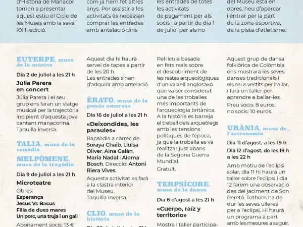 Programa del Cicle de les Muses 26