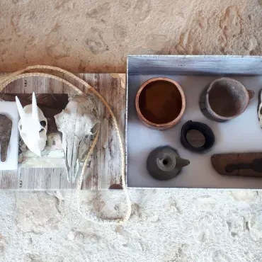 Maleta de la sala de prehistòria oberta